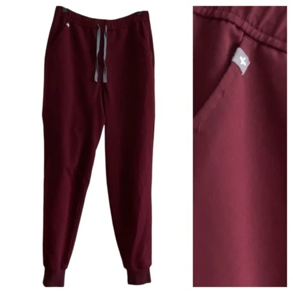 FIGS Maroon Red Tansen Jogger Scrub Pants Small